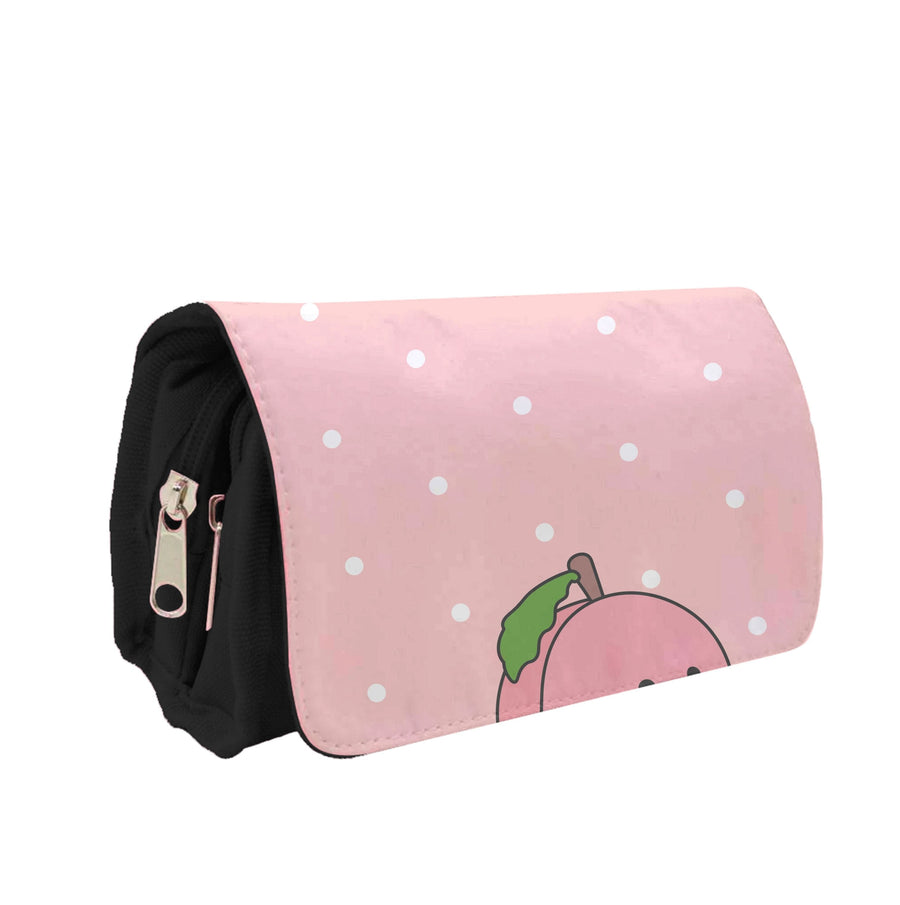 Peach Pattern Pencil Case