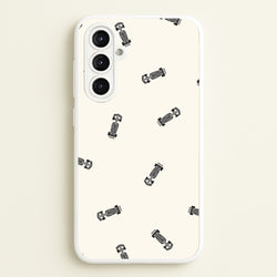 Race Cars Pattern Off White Galaxy A16 Case