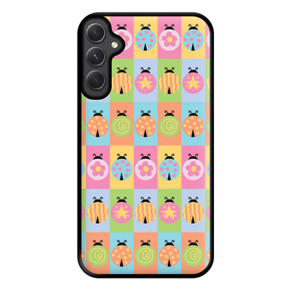 Cartoon Ladybugs Colourful Pattern Galaxy A34 Case