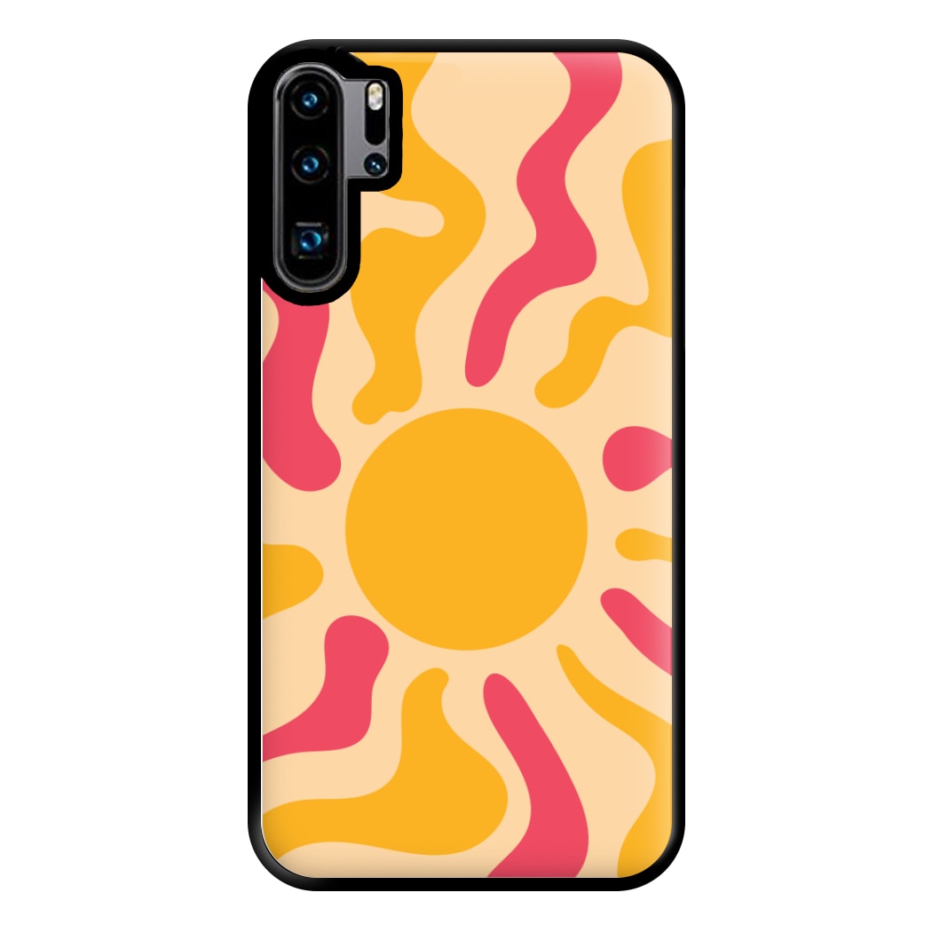 Yellow And Pink Abstract Sun Huawei P30 Pro Case