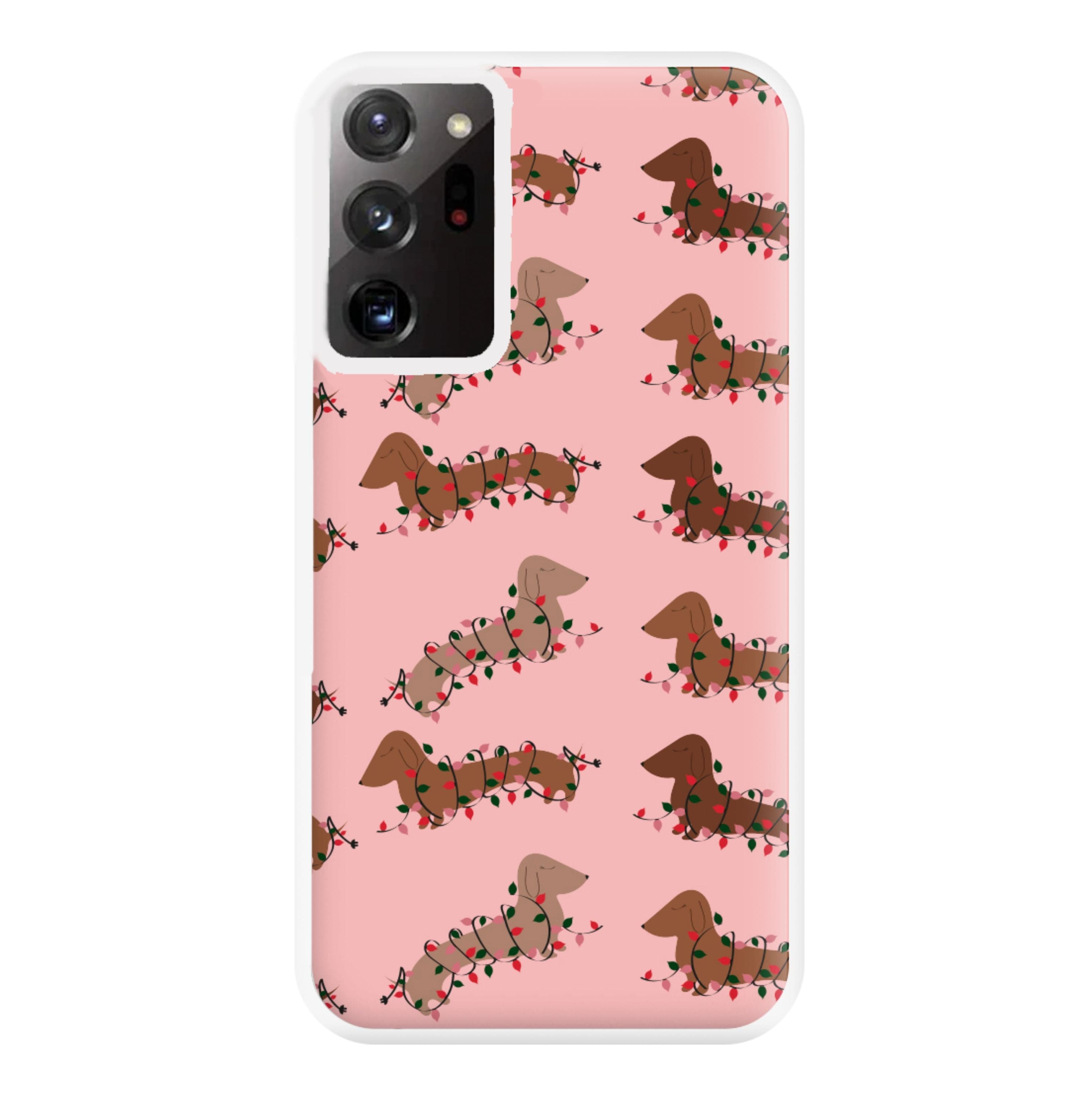 Dachshund Christmas Pattern Phone Case