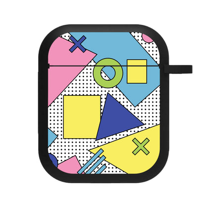 Geometric Abstract Shapes Pattern AirPods Case