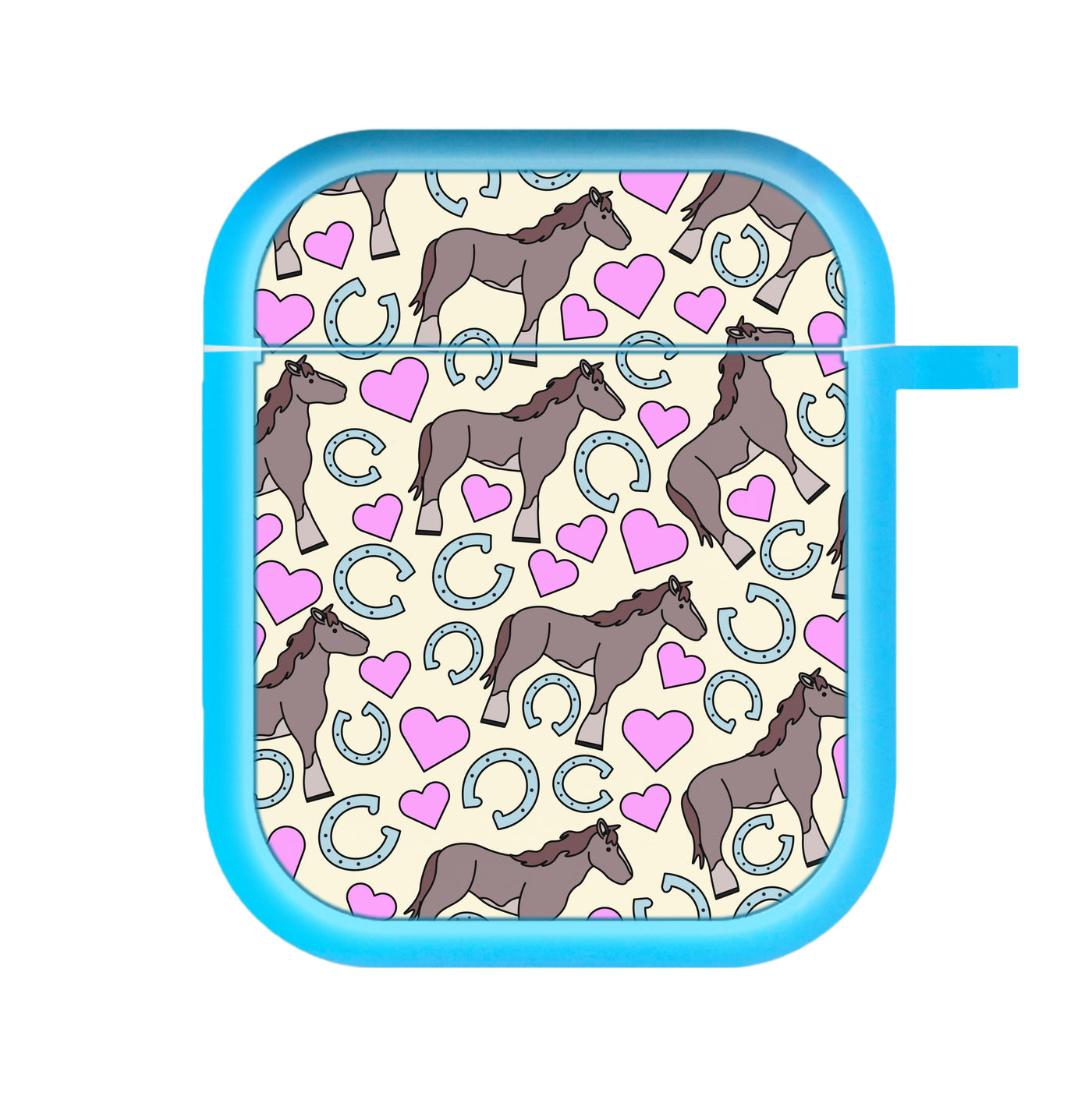 Horses And Horseshoes Pattern - Horses AirPods Case