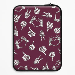 Skeleton Hands Pattern Universal Laptop Sleeve