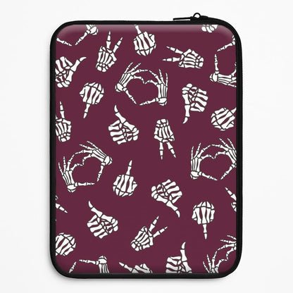 Skeleton Hands Pattern Universal Laptop Sleeve
