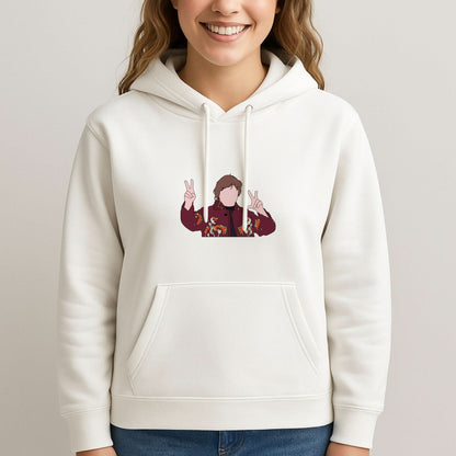 Peace Out Womans Hooded Sweatshirt