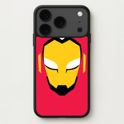 Metal Heart Hero Face iPhone 17 Pro Case