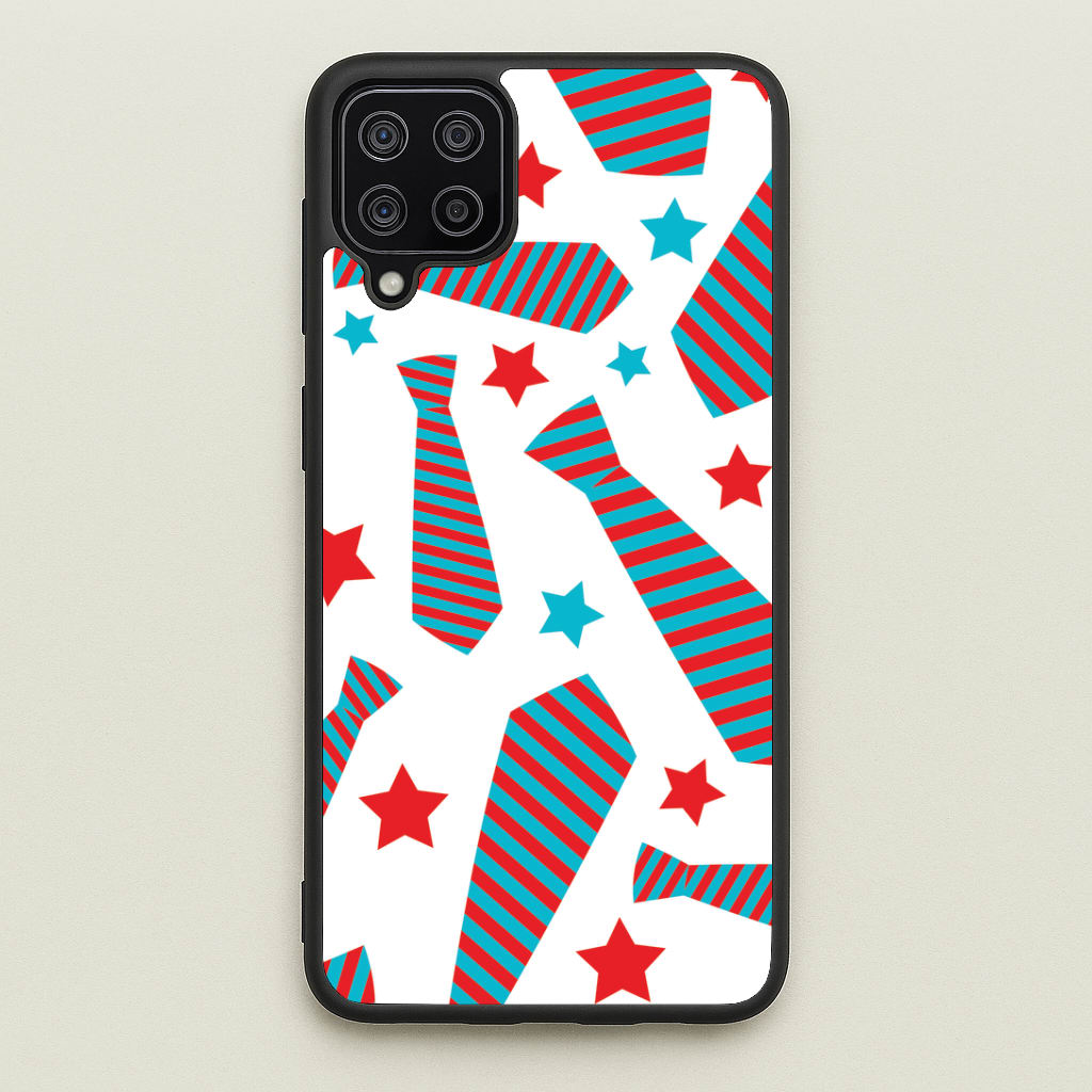 Tie And Stars Pattern Galaxy A12 Case