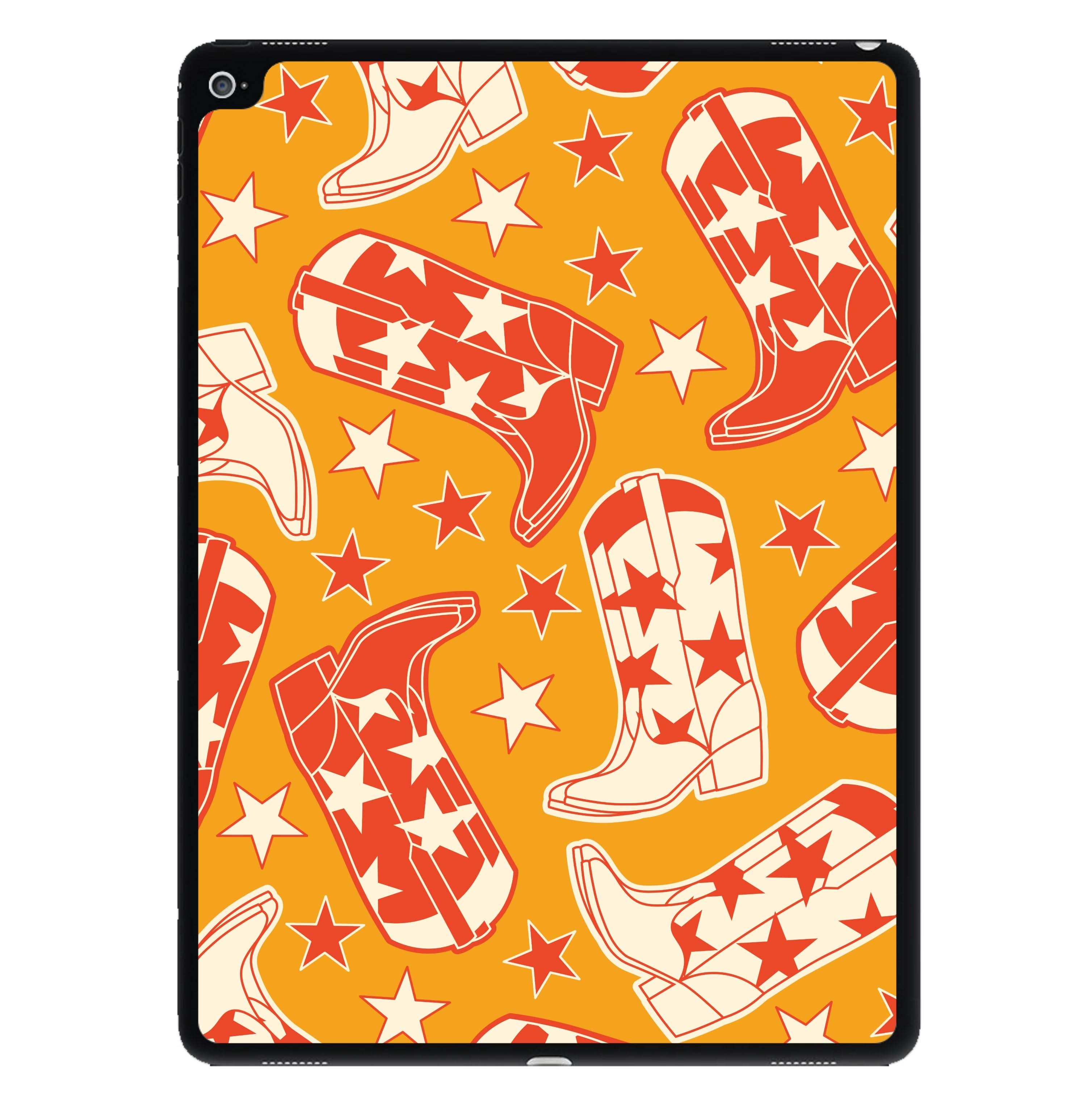 Cartoon Cowboy Boots And Stars Pattern iPad Case