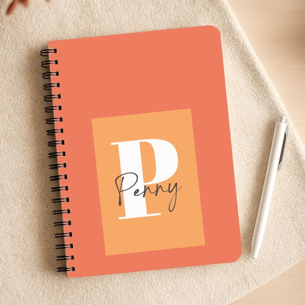 Orange Personalised Name Notepad