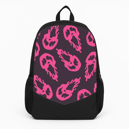 Trippy Ghost Face Pattern Backpack