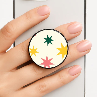 Colourful Christmas Stars Pattern Phone Grip