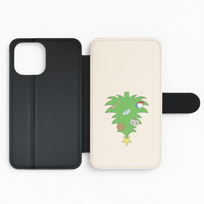 Upside Down Christmas Tree Flip Phone Case