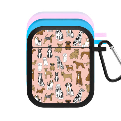 Dog Breeds - Animal Pattern AirPods Case