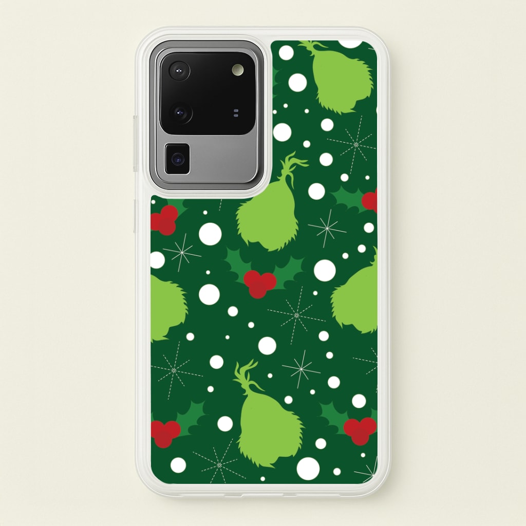 Green Creature Christmas Pattern Galaxy S20 Ultra Case