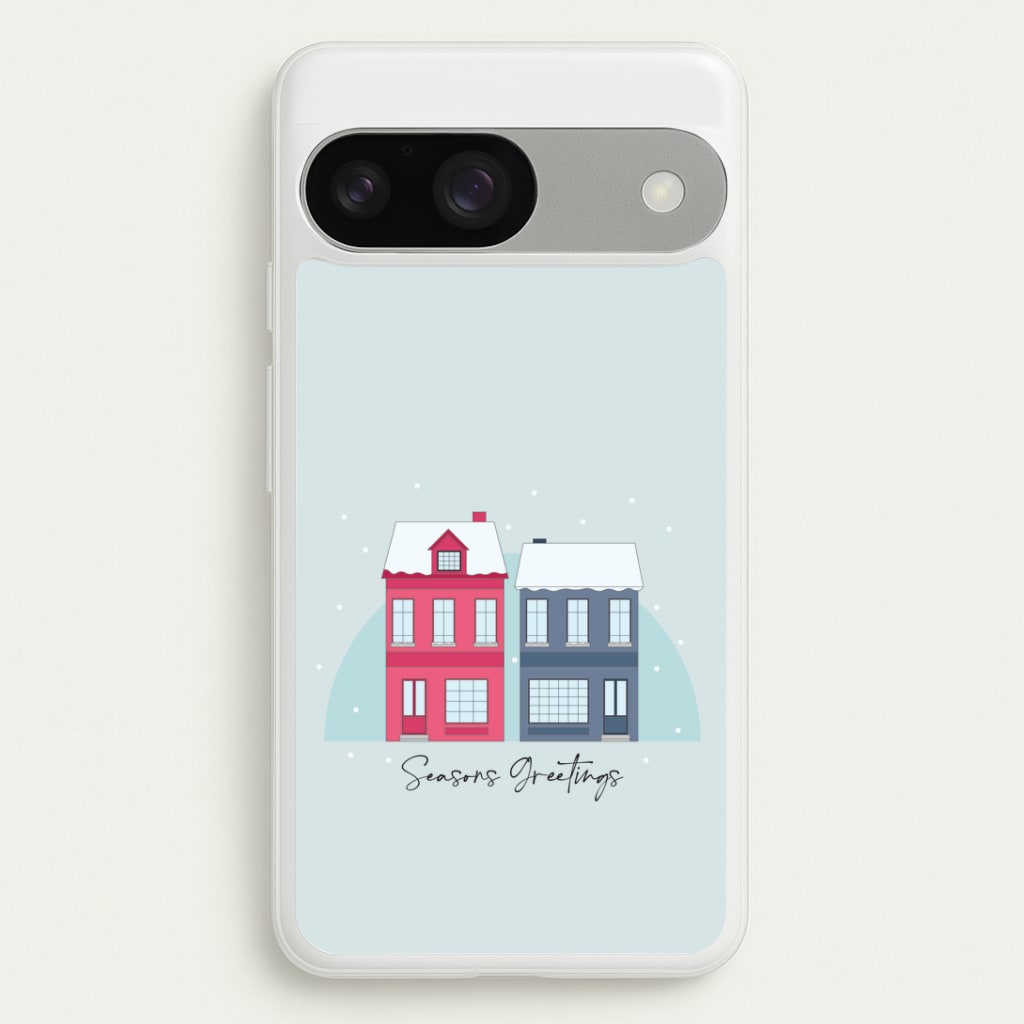 Seasons Greetings Winter Townhouses Google Pixel 9 / 9 Pro Case