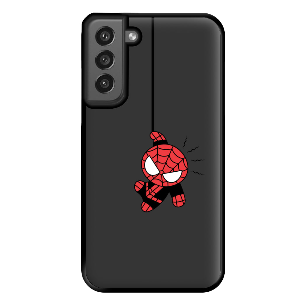 Gray Hanging Spider Hero Galaxy S21FE Case