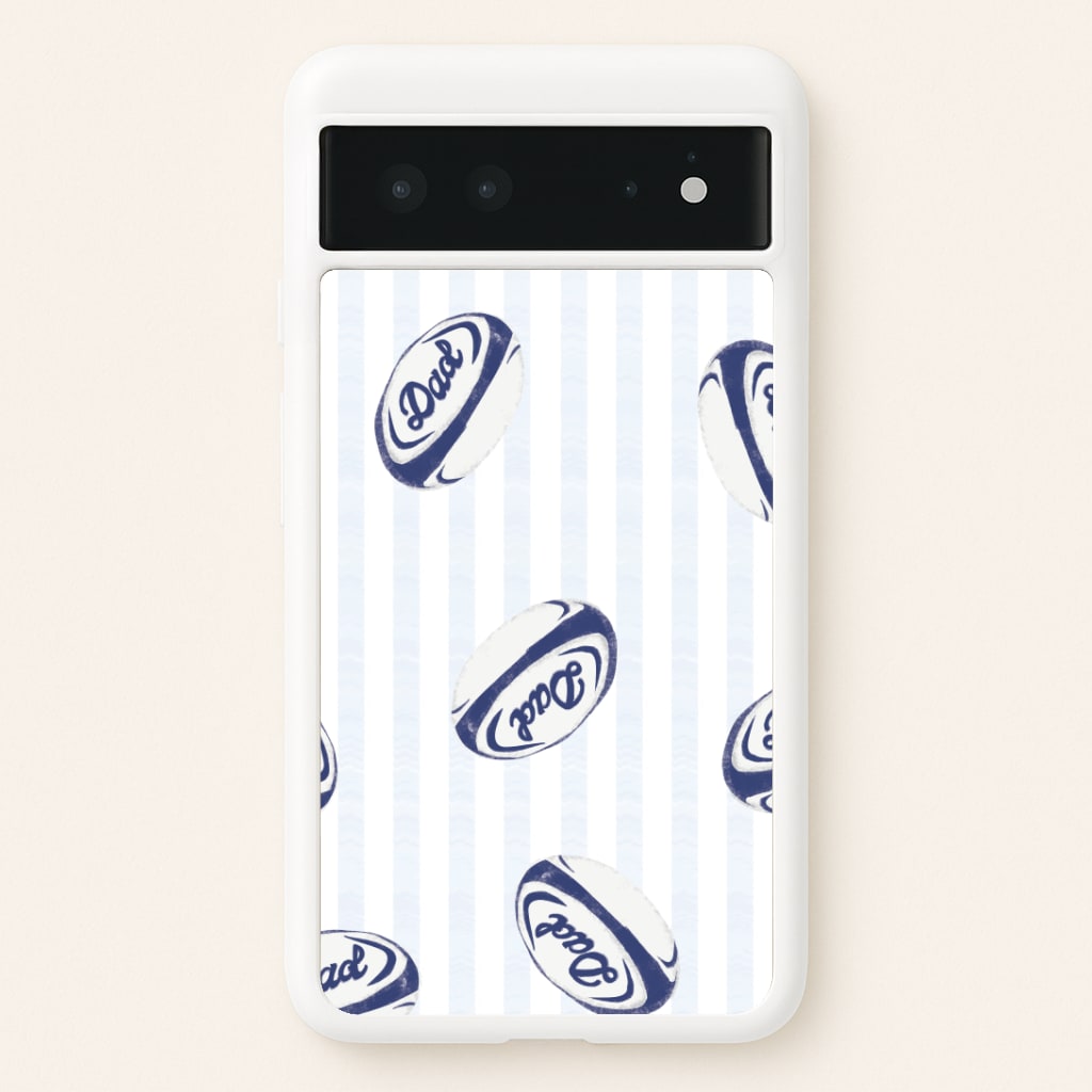 Dad Rugby Ball Pattern Google Pixel 6 Case