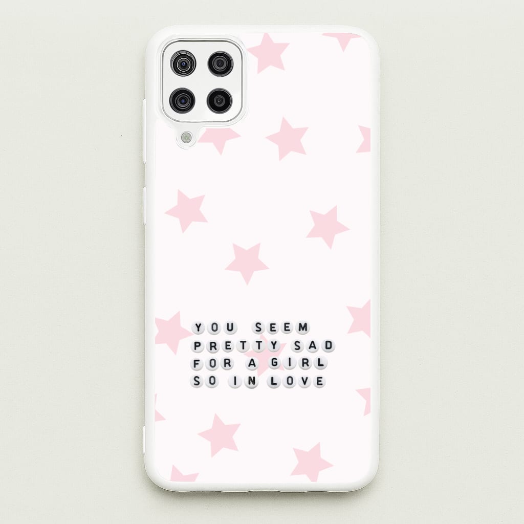 Pretty Sad Letter Beads Galaxy A12 Case