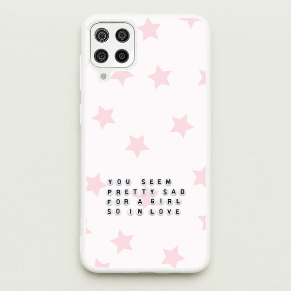 Pretty Sad Letter Beads Galaxy A12 Case