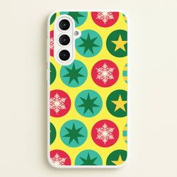 Colourful Abstract Baubles Christmas Pattern Galaxy A16 Case