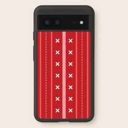 Stripes And Stitches Red Christmas Pattern Google Pixel 7 Case