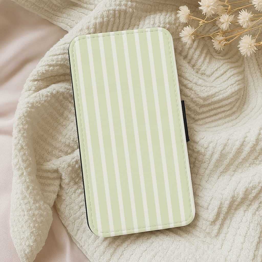 Garden Lawn Stripes Leather Phone Case