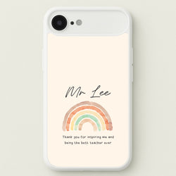 Biege Personalised Teacher Rainbow  iPhone 17 Air Case