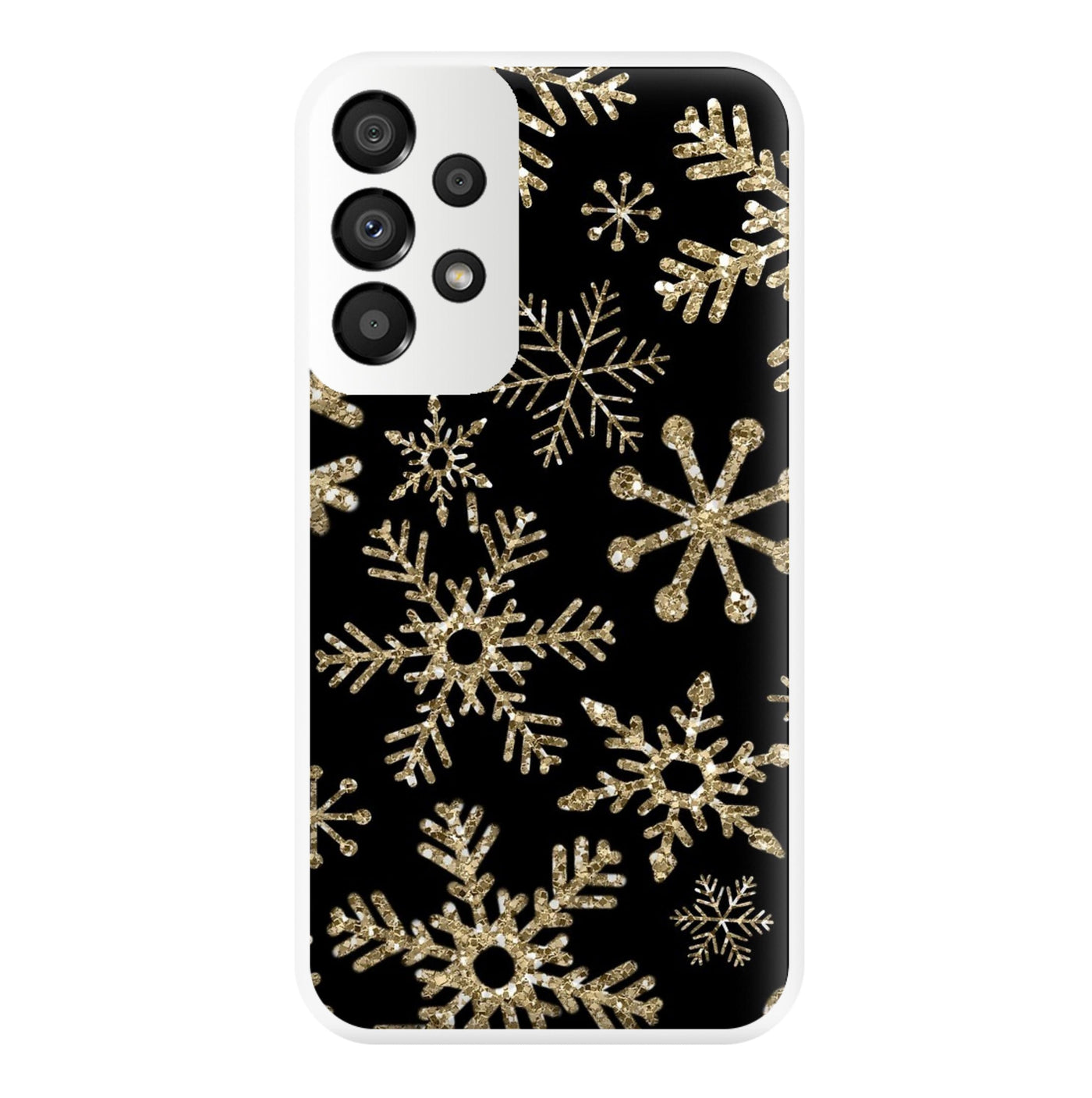 Gold Snowflake Pattern Phone Case