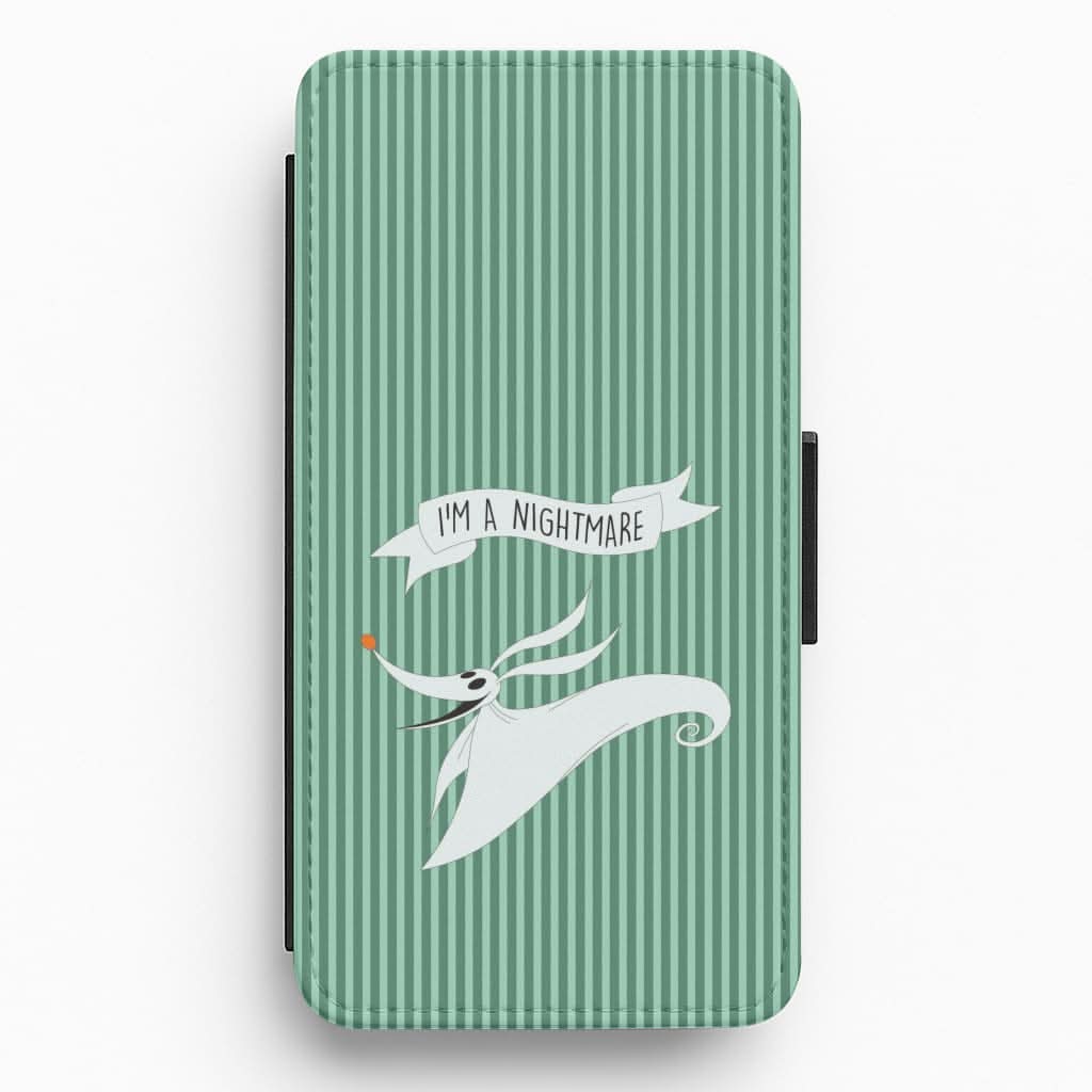 Stripey I'm A Nightmare Flip / Wallet Phone Case