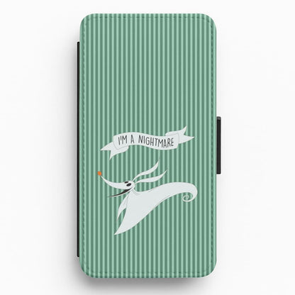 Stripey I'm A Nightmare Flip / Wallet Phone Case