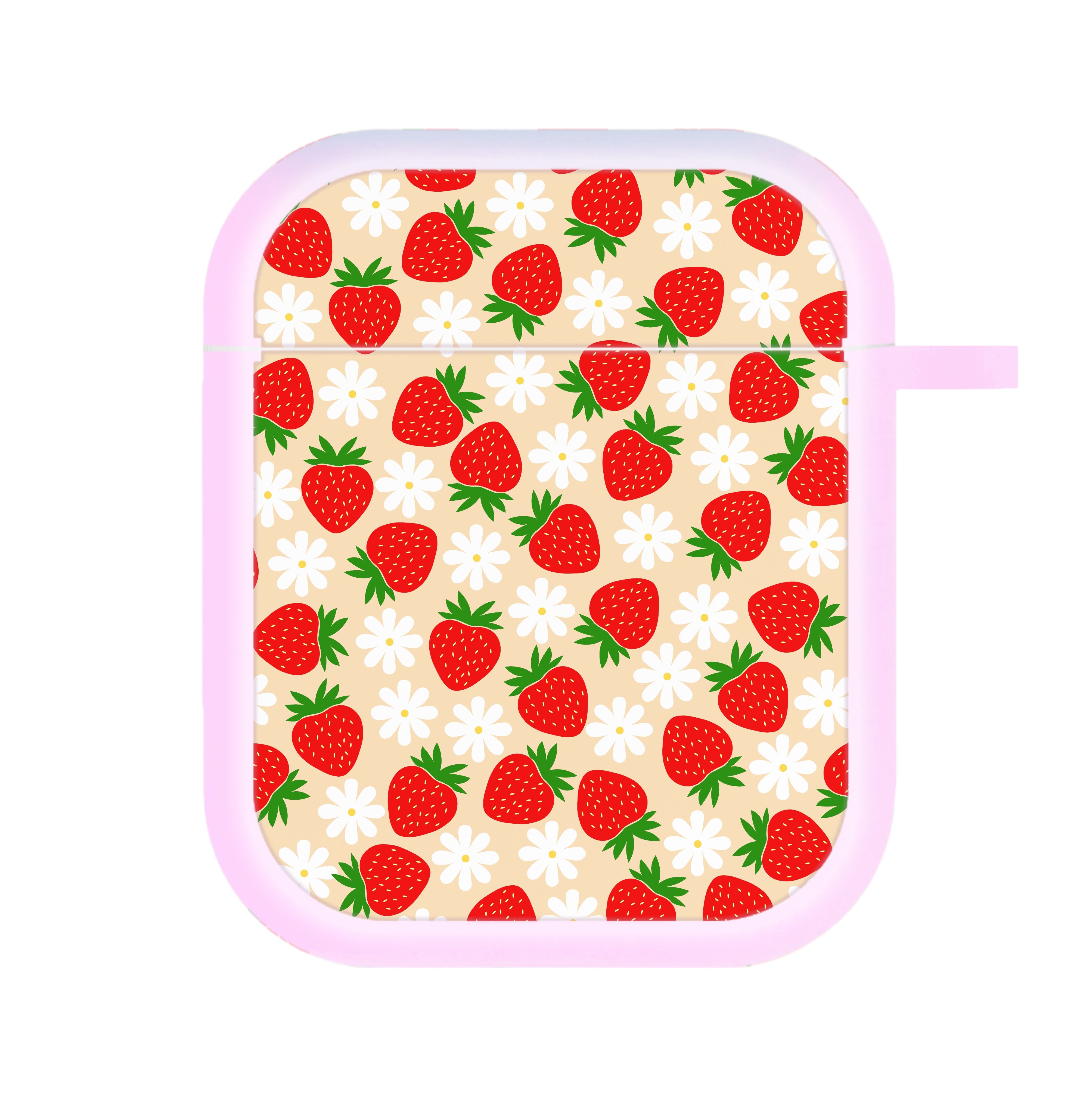 Strawberries and Flowers - Spring Patterns AirPods Case