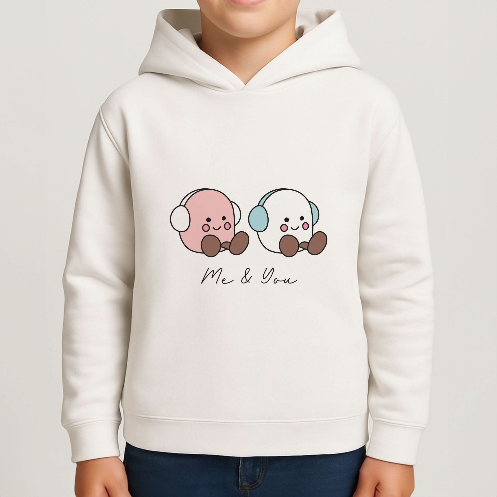 Cute Christmas Marshmellow Plushies Boys Hoodie