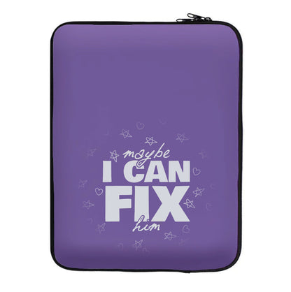 Maybe I Can Fix Him Purple Laptop Sleeve