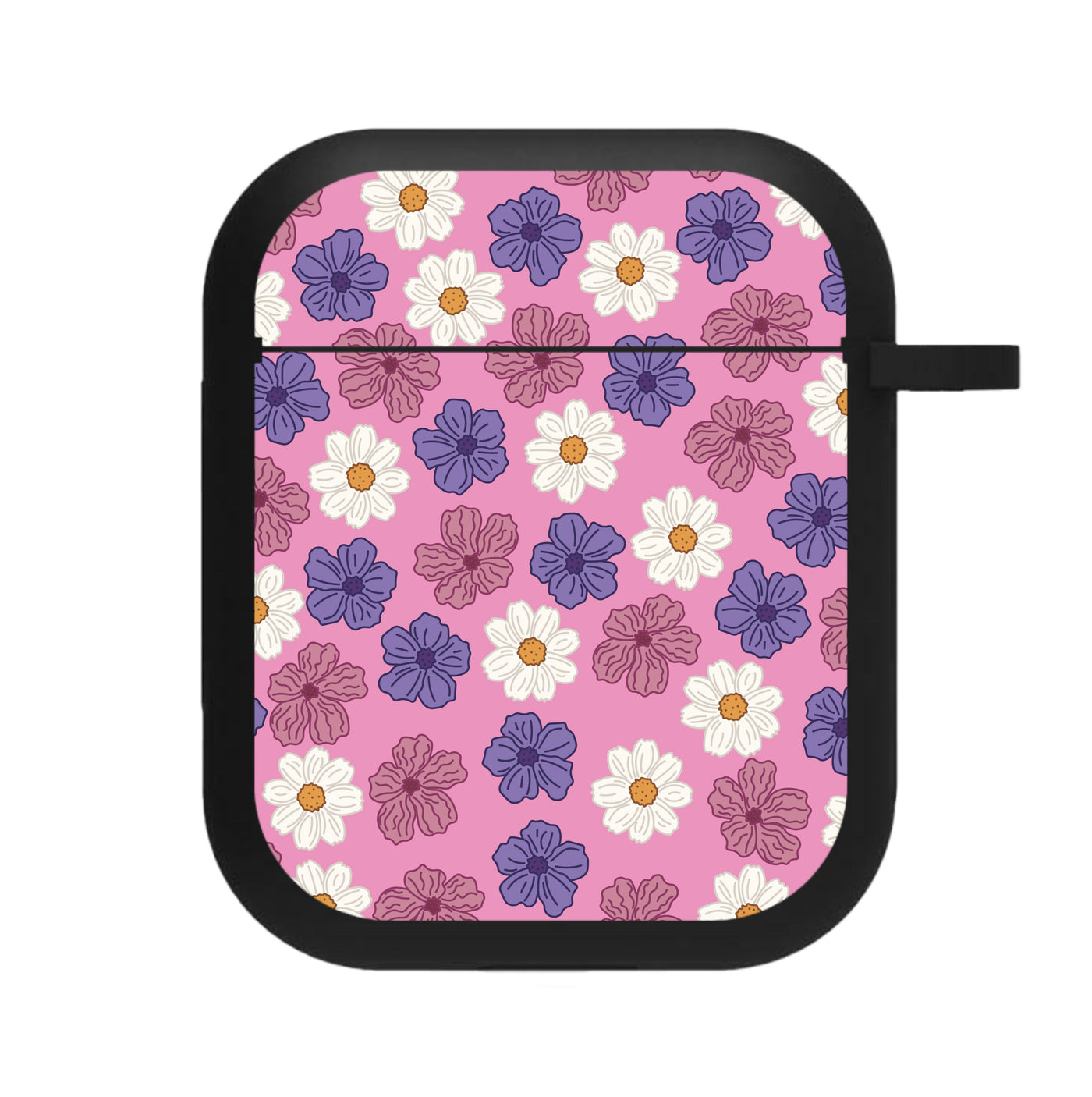 Pink, Purple And White Flowers - Floral Patterns AirPods Case