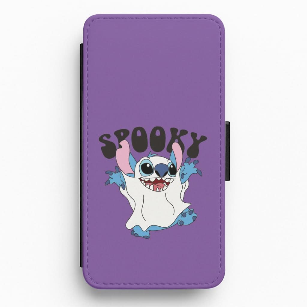 Spooky Cute Blue Alien Flip / Wallet Phone Case