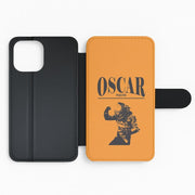 Oscar Orange And Black Flip / Wallet Phone Case 2