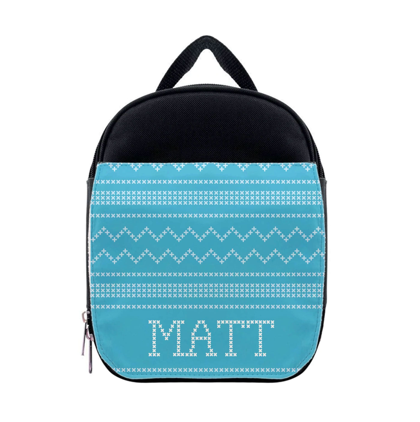 Personalised Christmas Jumper Blue Lunchbox