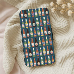 Geometric Brewery Pattern Leather Phone Case