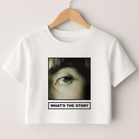What's The Story Orange Crop top