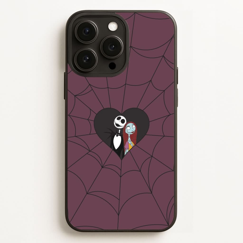 J And S Cobweb Heart Phone Case