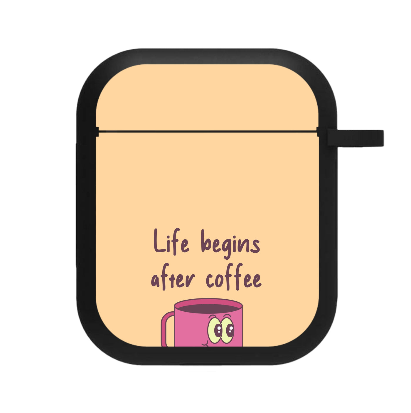 Life Begins After Coffee - Aesthetic Quote AirPods Case
