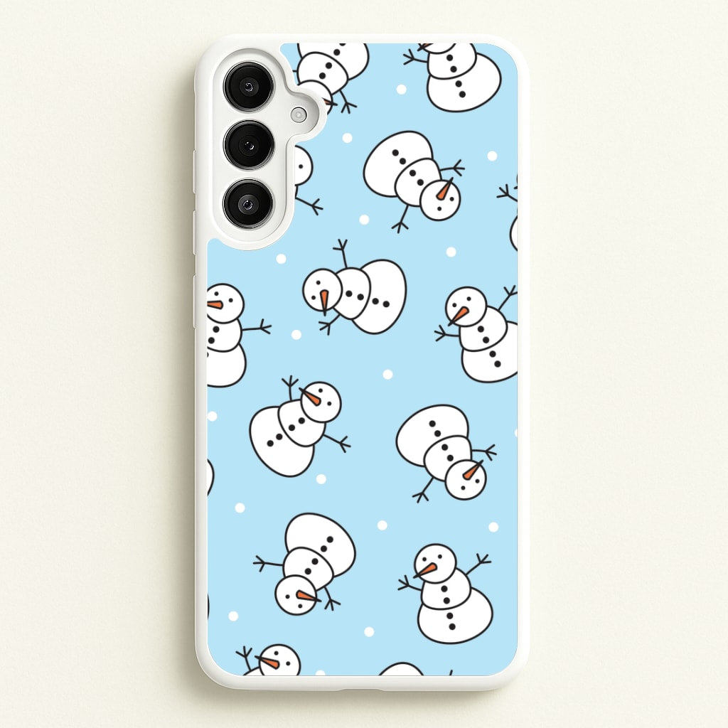 Cartoon Snowmen Pattern Galaxy A34 Case