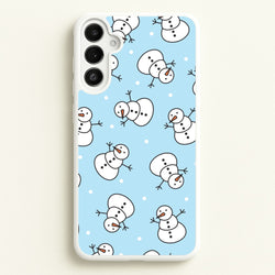 Cartoon Snowmen Pattern Galaxy A34 Case