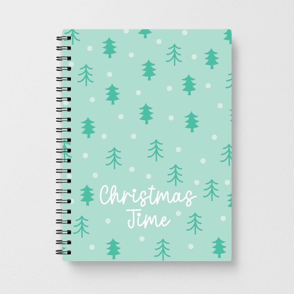 Cute Xmas Trees Pattern Notebook