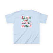 Eating Junk & Watching Rubbish Kids T-Shirt 8
