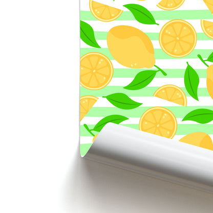 Lemons Pattern - Summer Poster