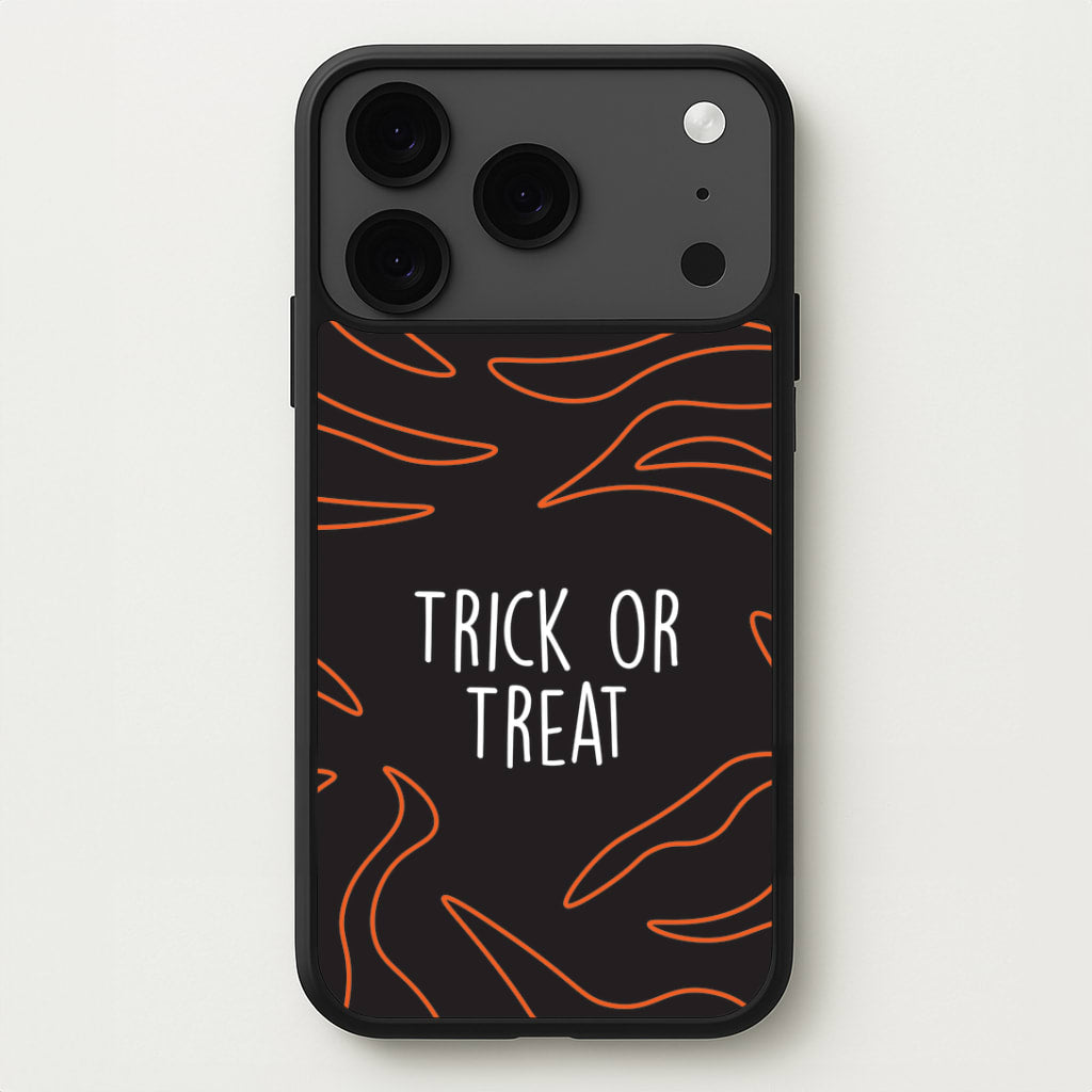 Zebra Print Trick Or Treat iPhone 17 Pro Case