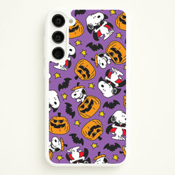 Cartoon Beagle Halloween Pattern Galaxy S23 Case