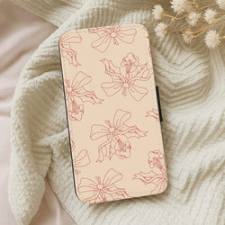 Cartoon Mouse Holly Pattern Leather Phone Case